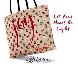 Brighton "Joy" Holiday Canvas Tote Bag- NWOT
